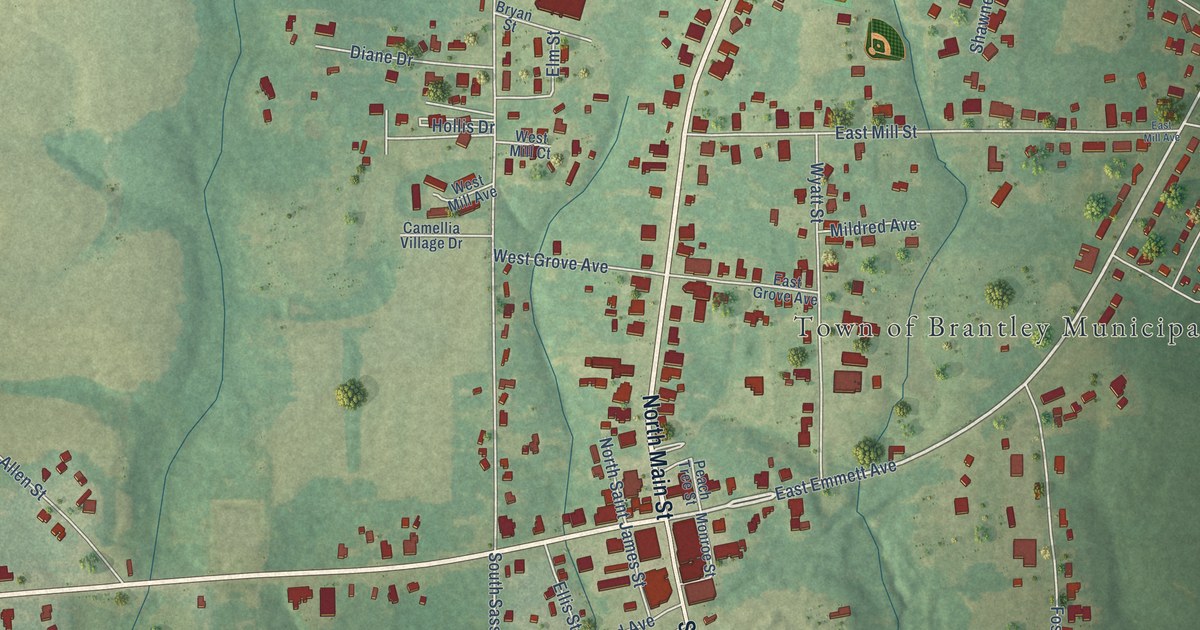 Map of Brantley, Alabama in 2026
