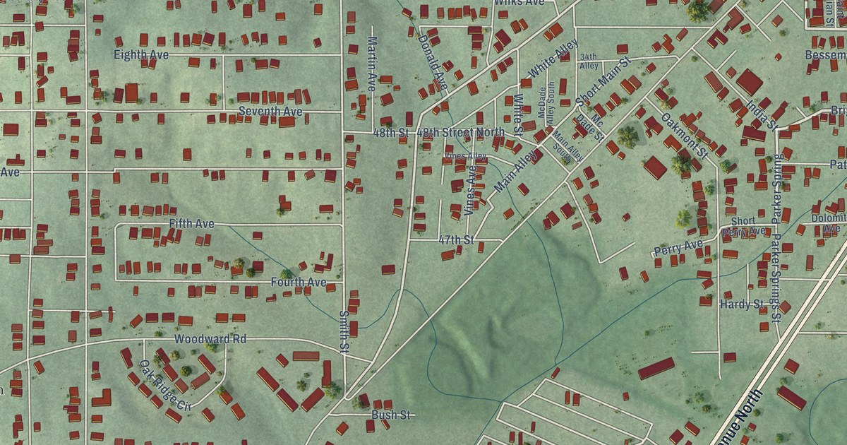 Map of Brighton, Alabama in 2026