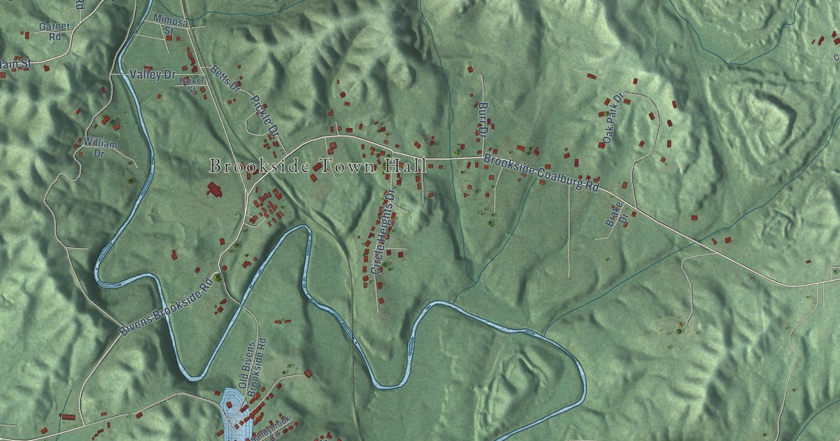 Map of Brookside, Alabama in 2026