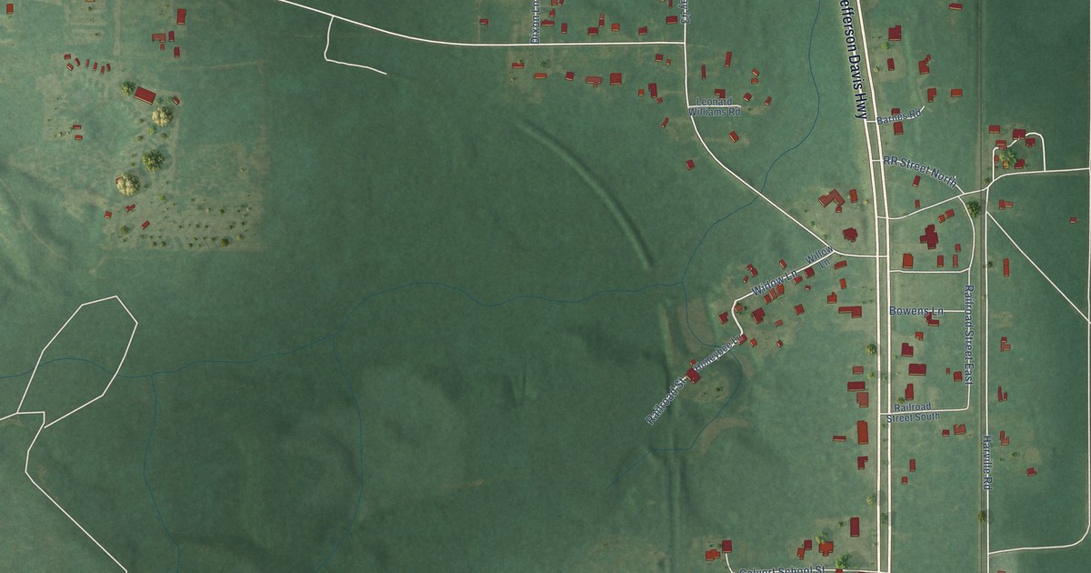 Map of Calvert, Alabama in 2026