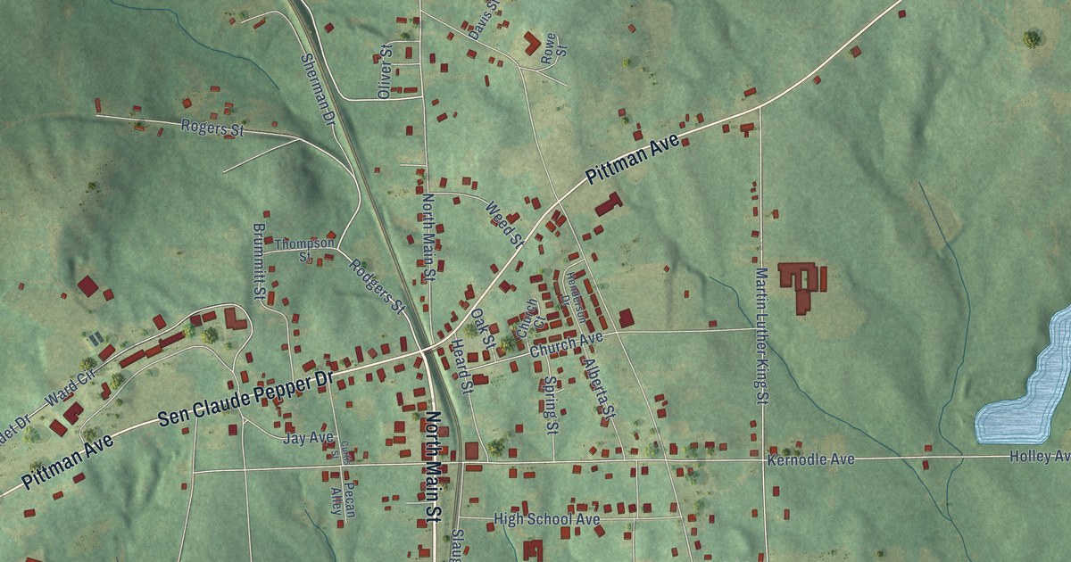 Map of Camp Hill, Alabama in 2026