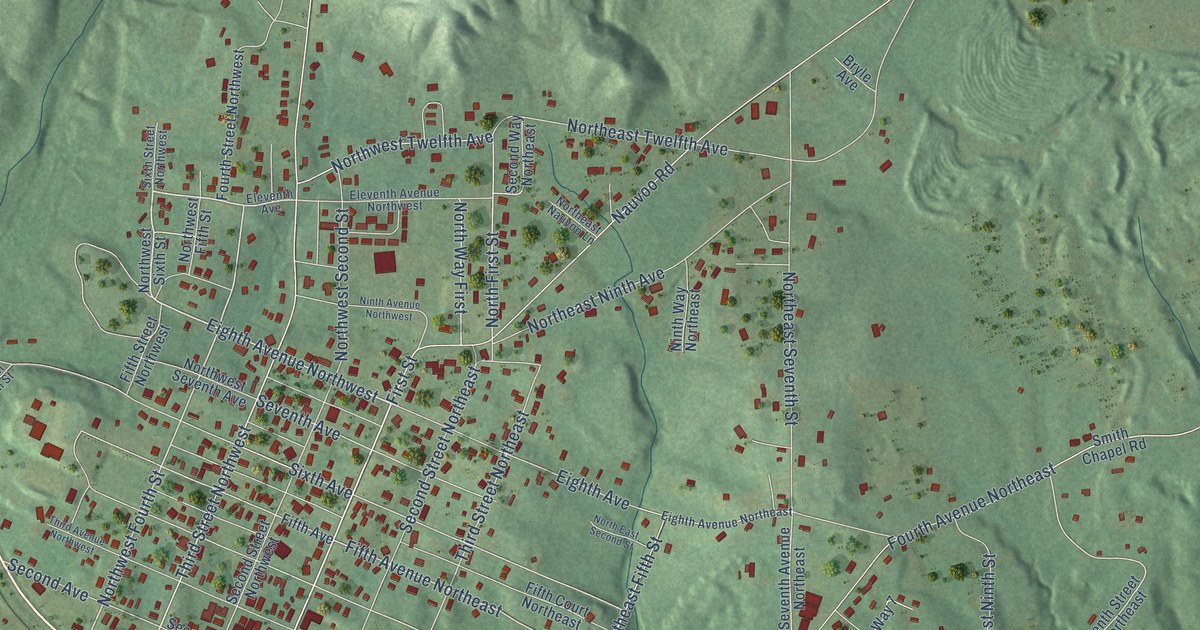 Map of Carbon Hill, Alabama in 2026