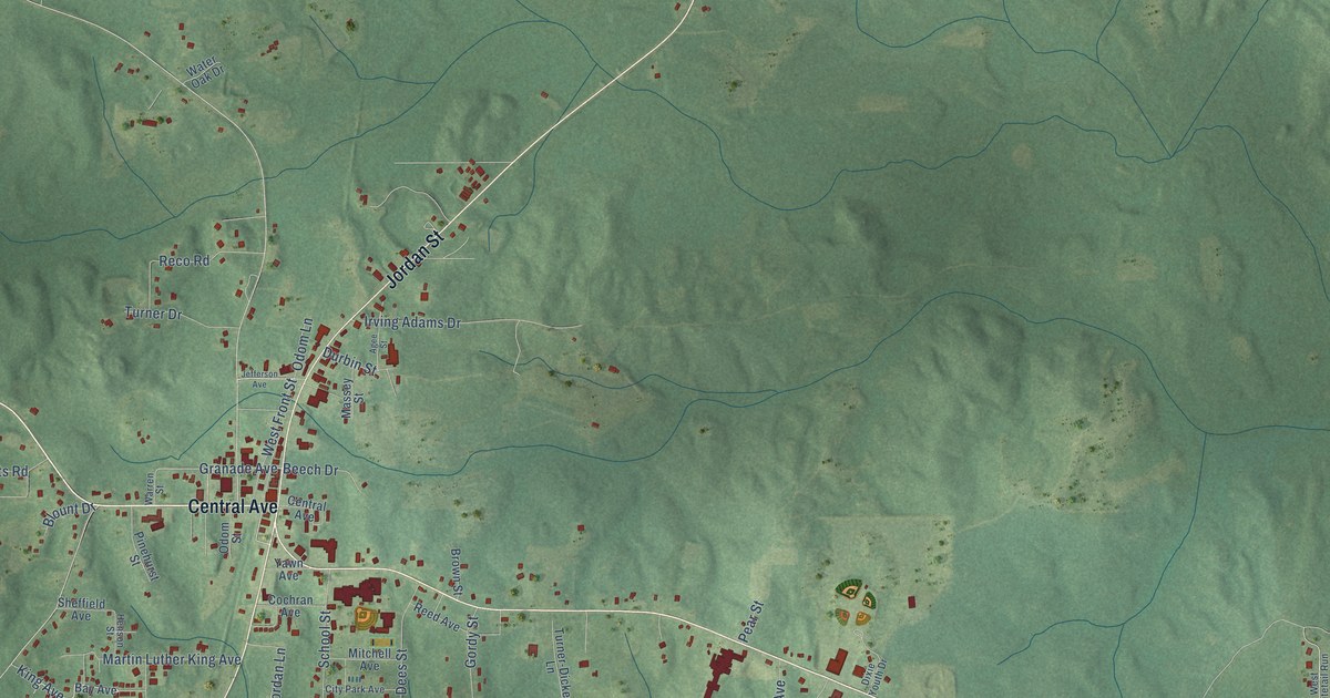 Map of Chatom, Alabama in 2026