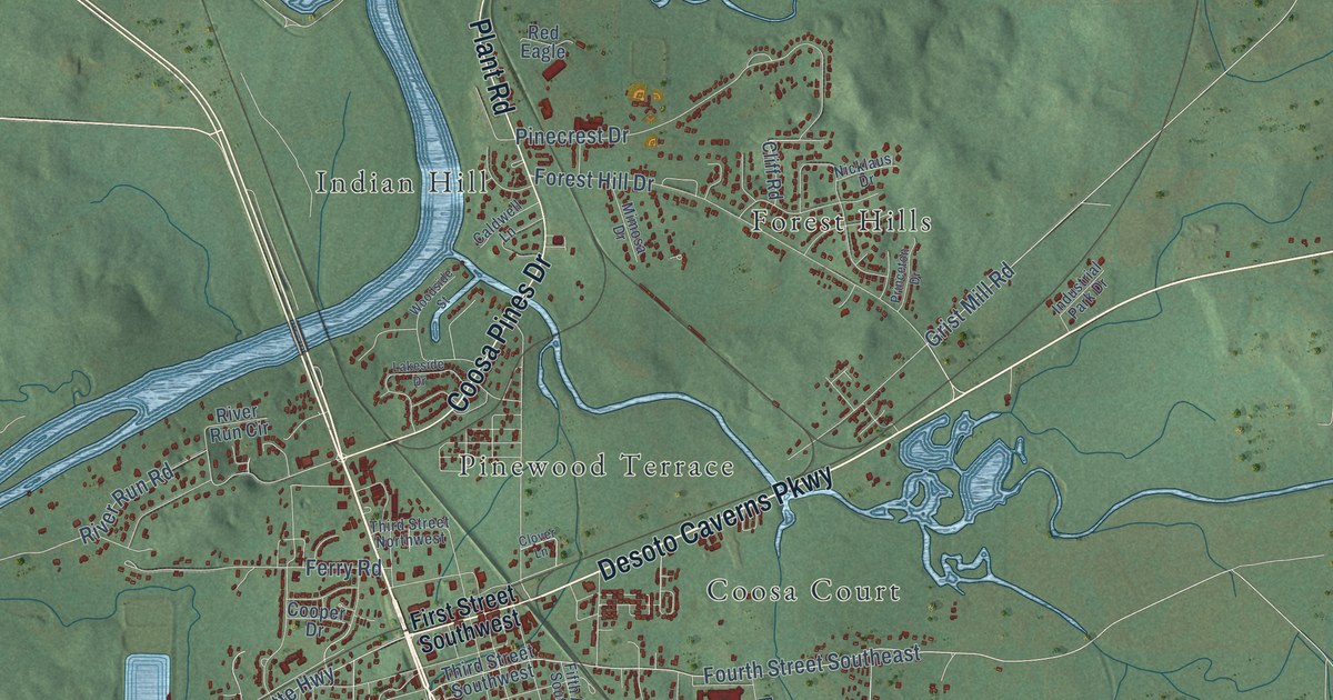 Map of Childersburg, Alabama in 2026