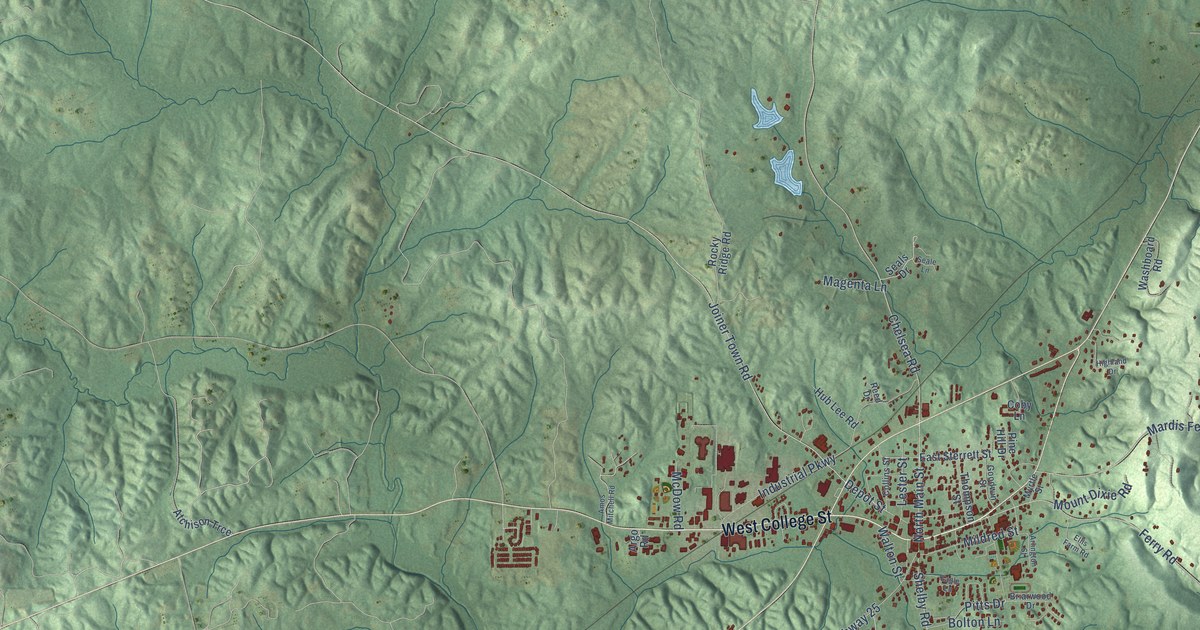 Map of Columbiana, Alabama in 2026