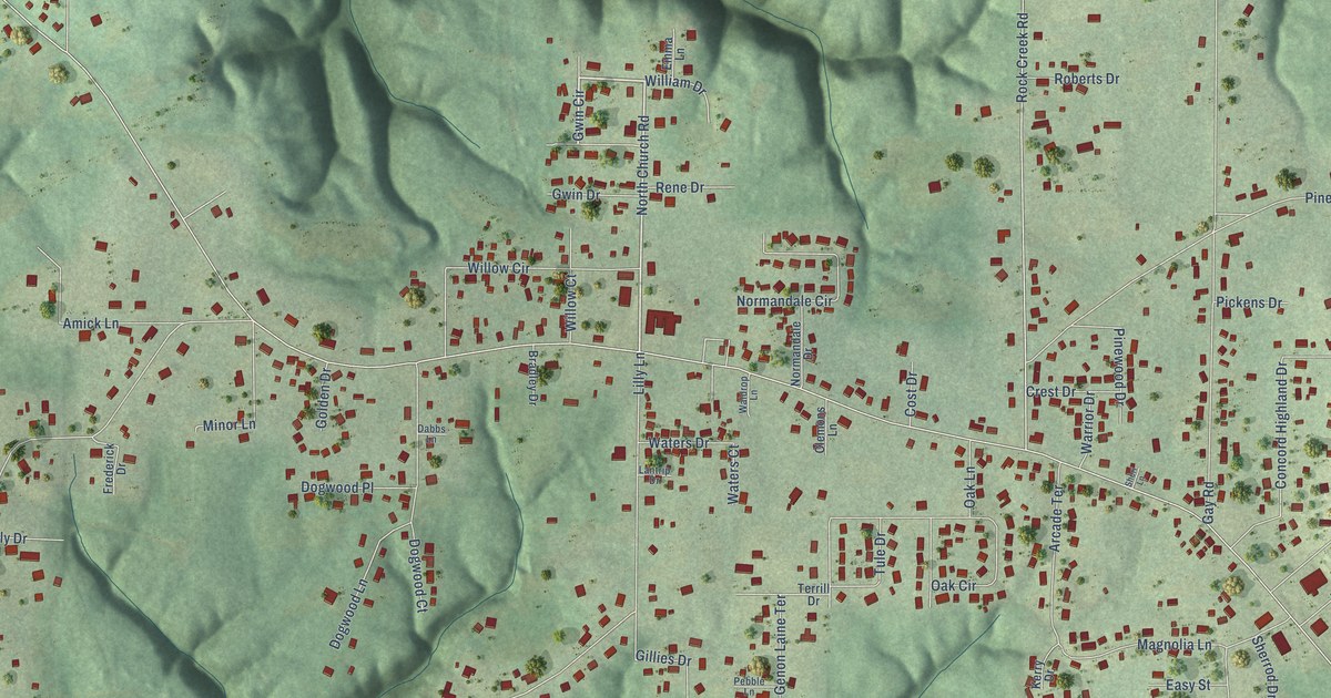Map of Concord, Alabama in 2026