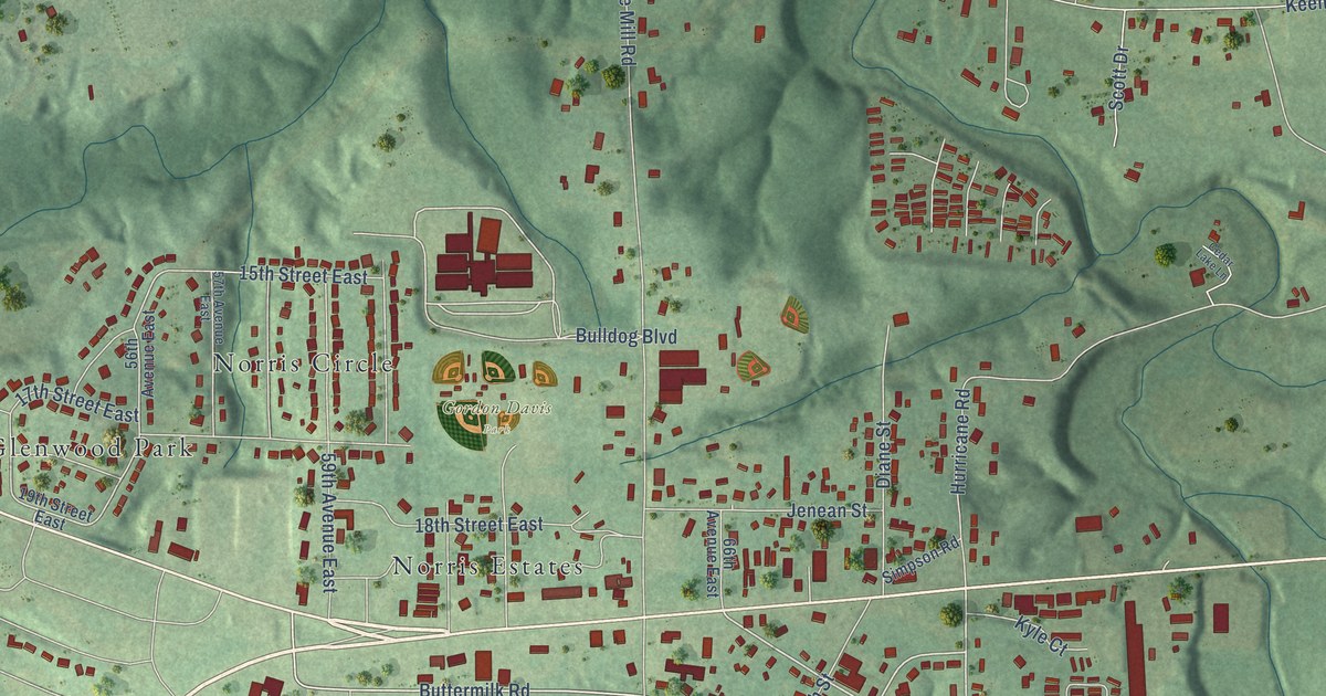 Map of Cottondale, Alabama in 2026