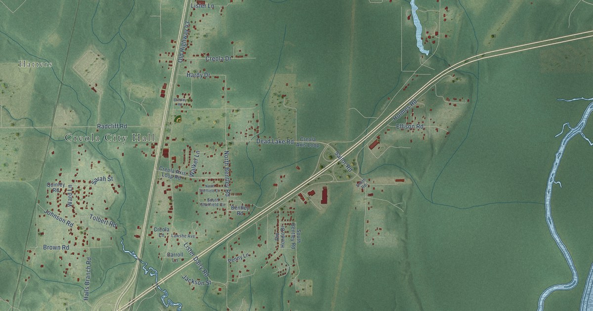 Map of Creola, Alabama in 2026
