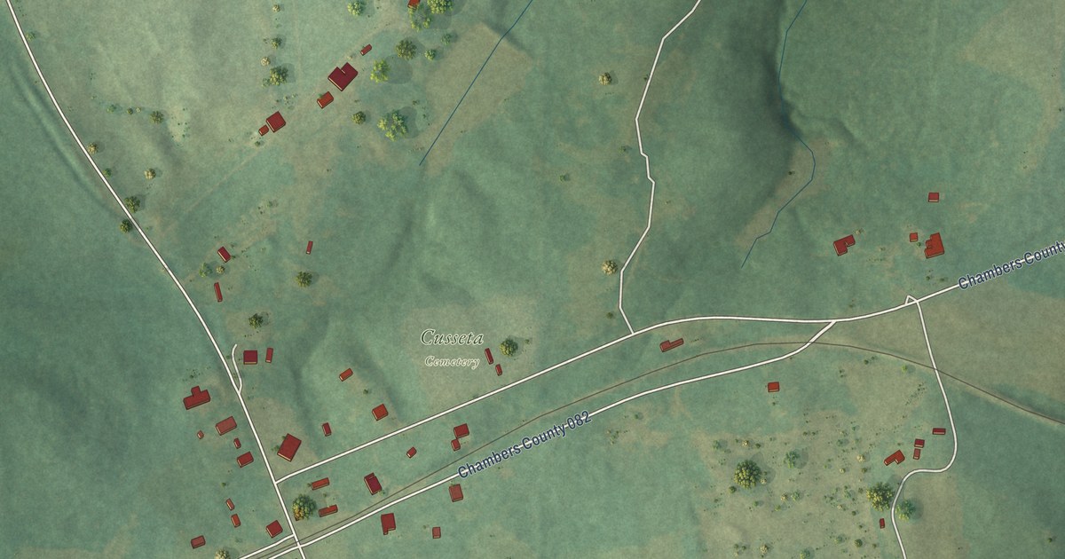 Map of Cusseta, Alabama in 2026
