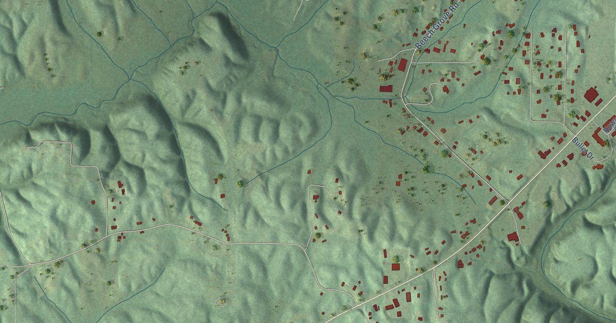 Map of Dodge City, Alabama in 2026