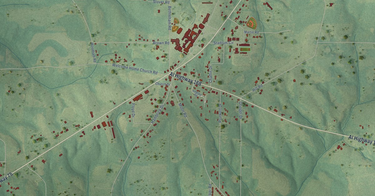 Map of Douglas, Alabama in 2026