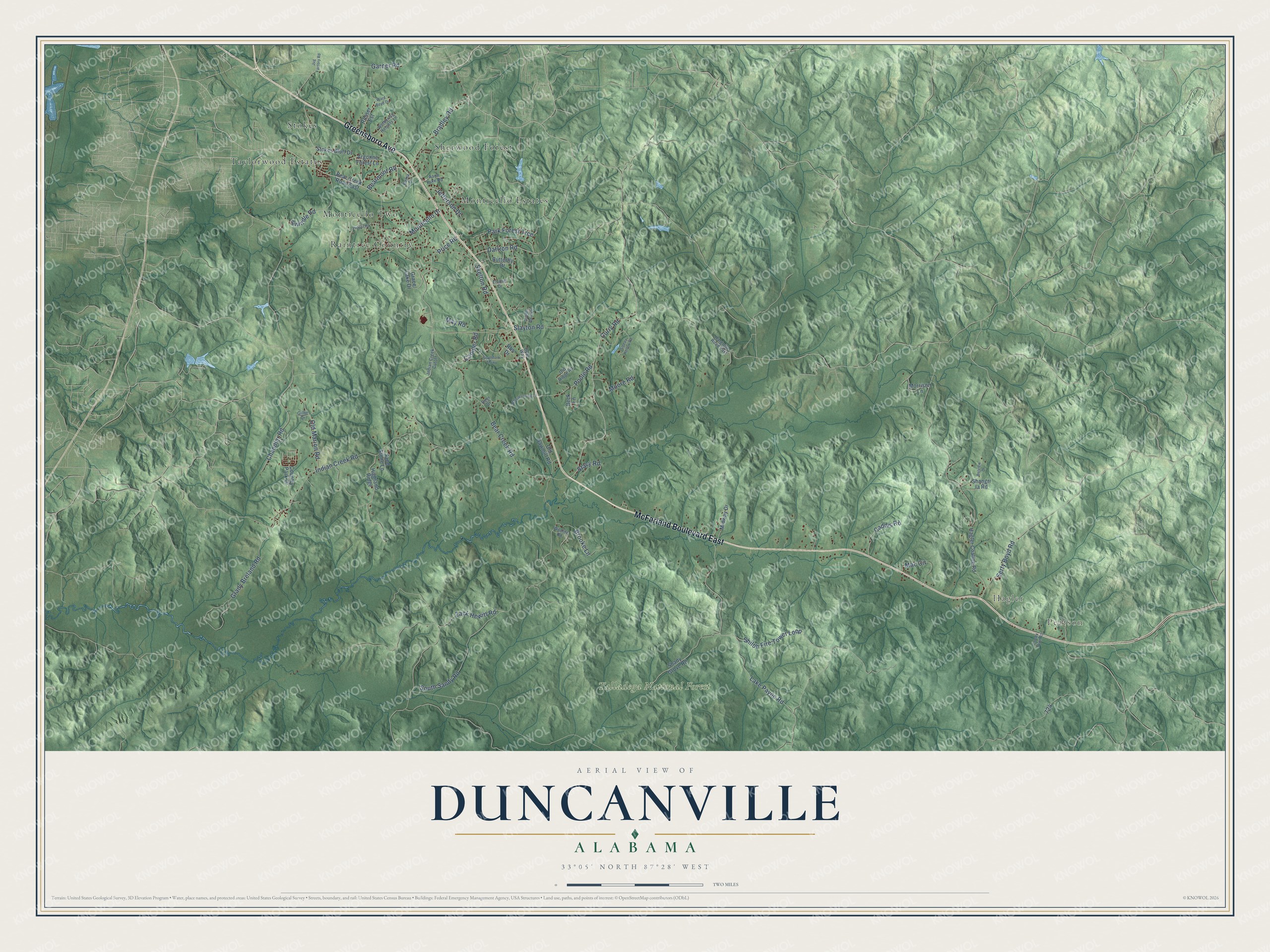 Watermarked full-map preview of Duncanville, Alabama