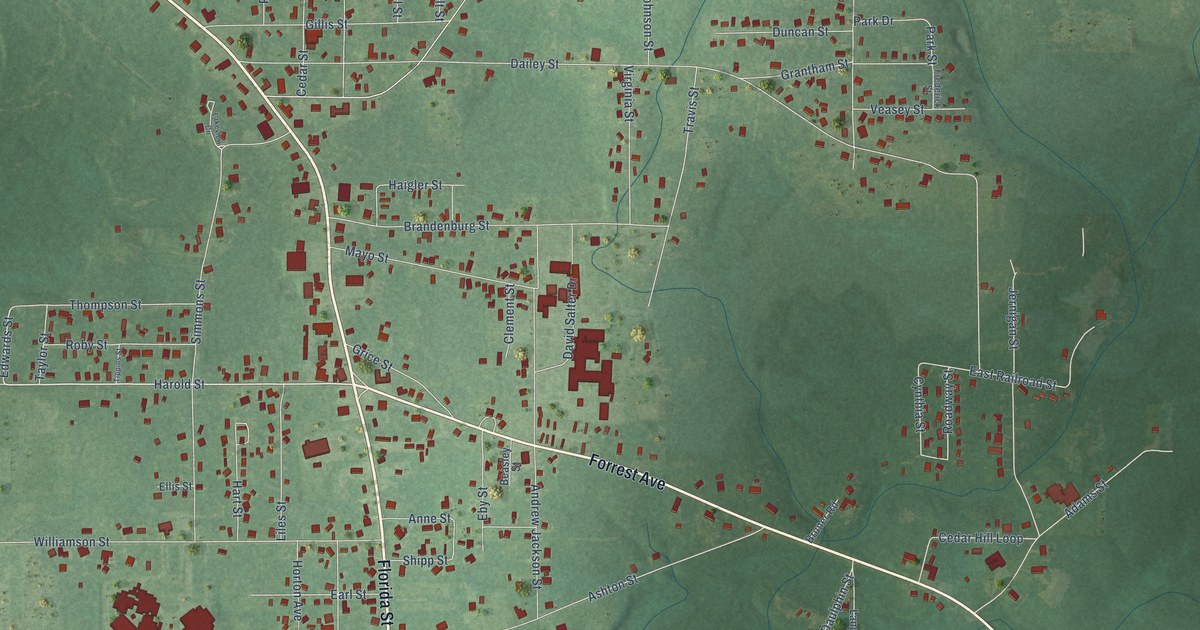 Map of East Brewton, Alabama in 2026