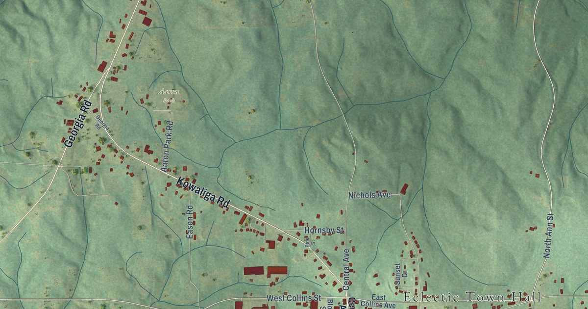 Map of Eclectic, Alabama in 2026