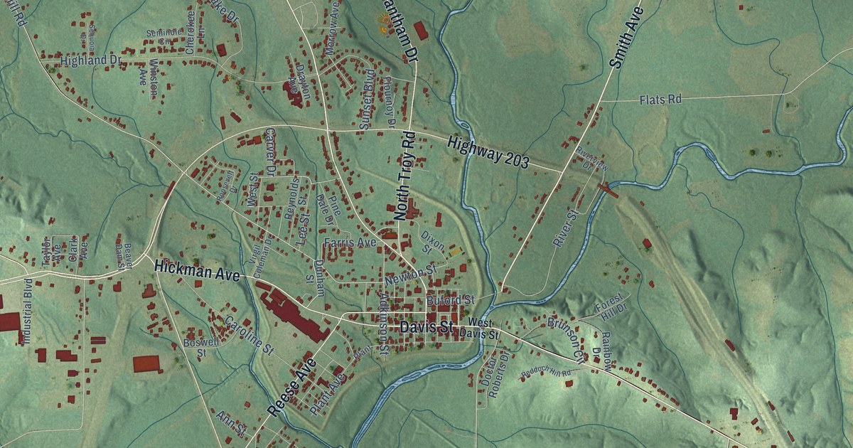 Map of Elba, Alabama in 2026