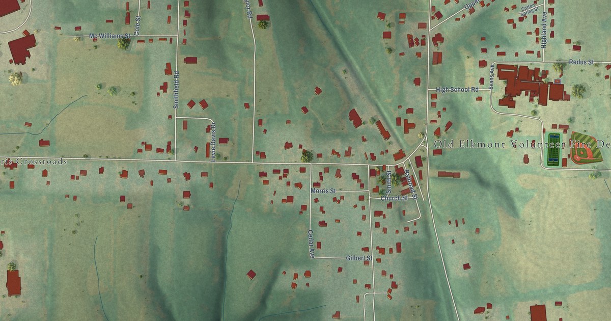 Map of Elkmont, Alabama in 2026