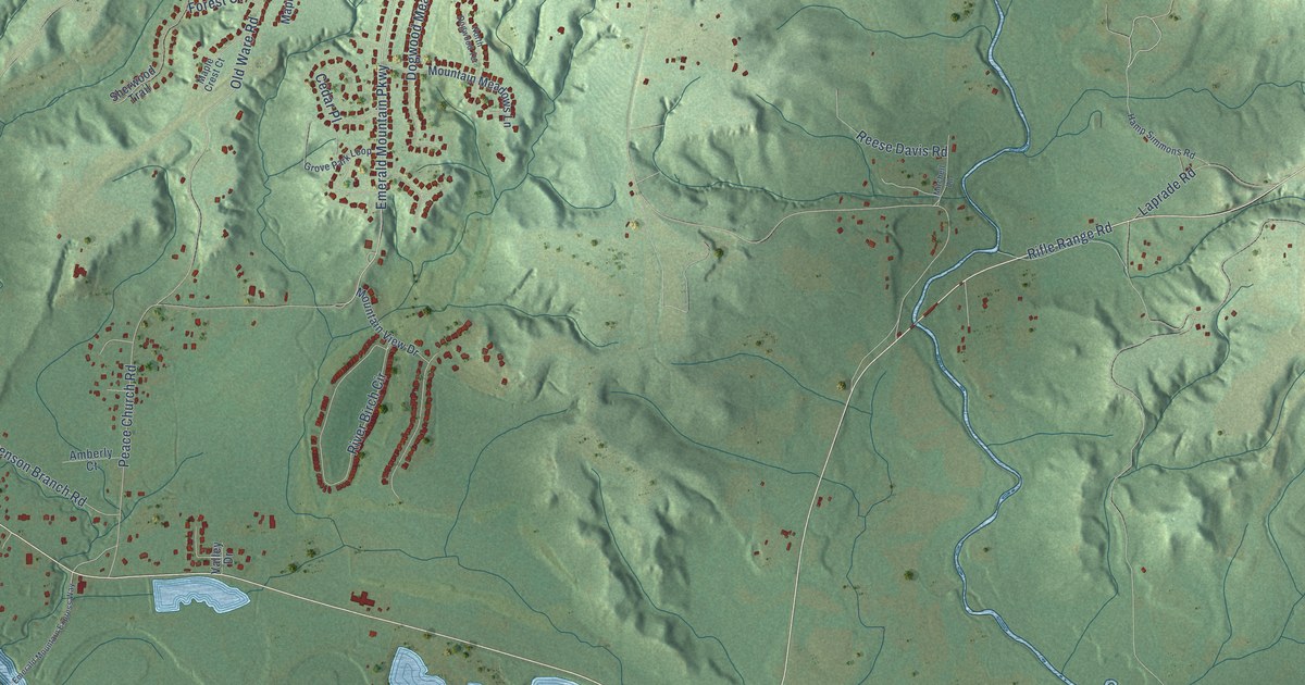 Map of Emerald Mountain, Alabama in 2026