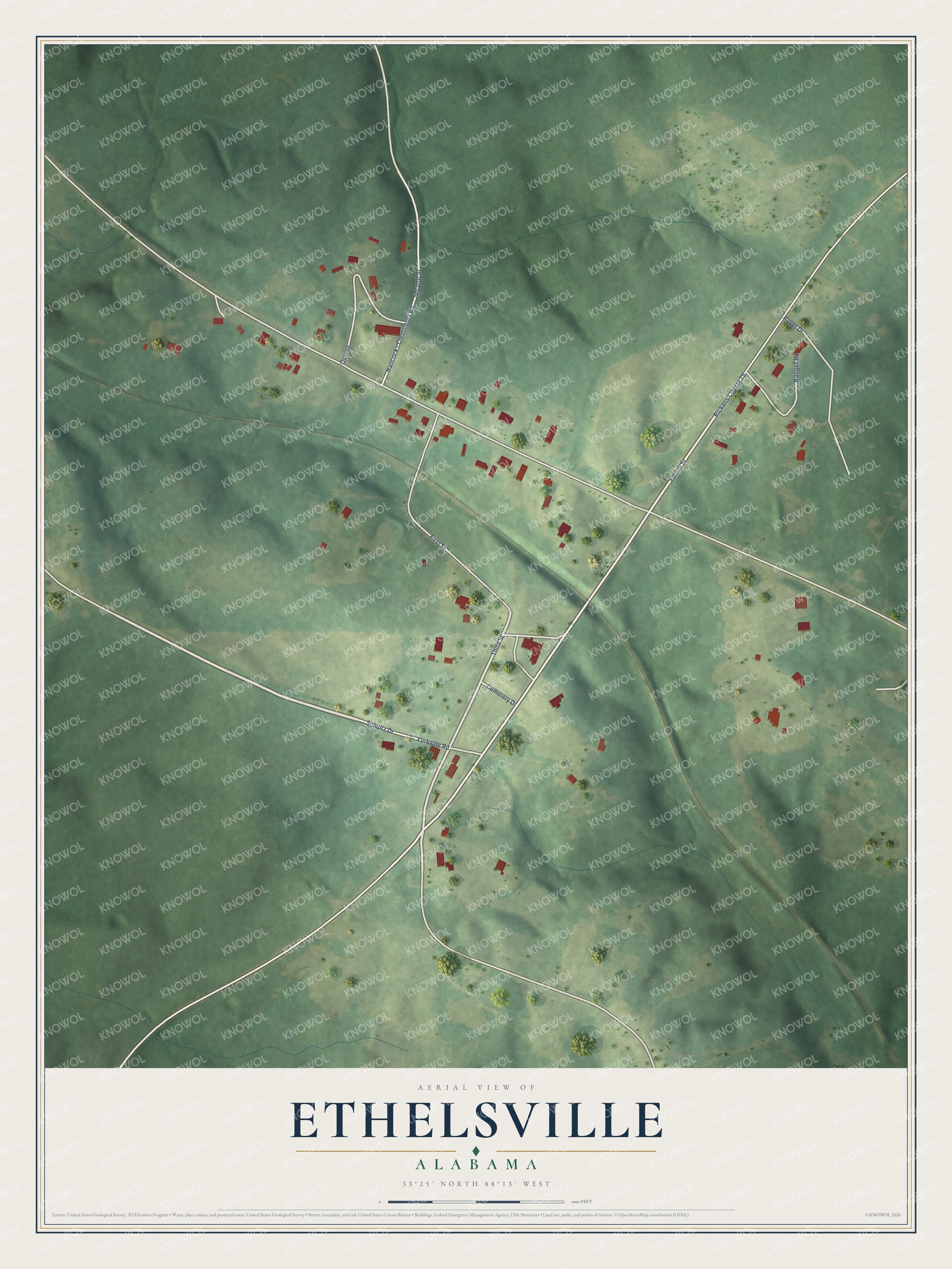 Watermarked full-map preview of Ethelsville, Alabama