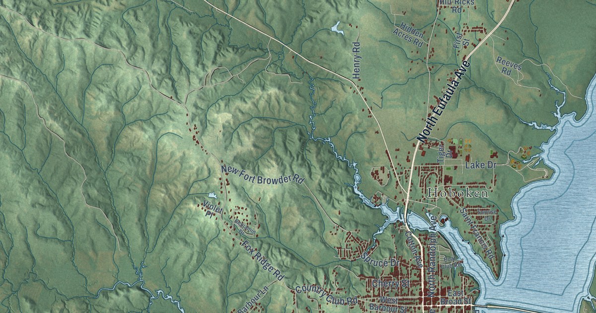 Map of Eufaula, Alabama in 2026