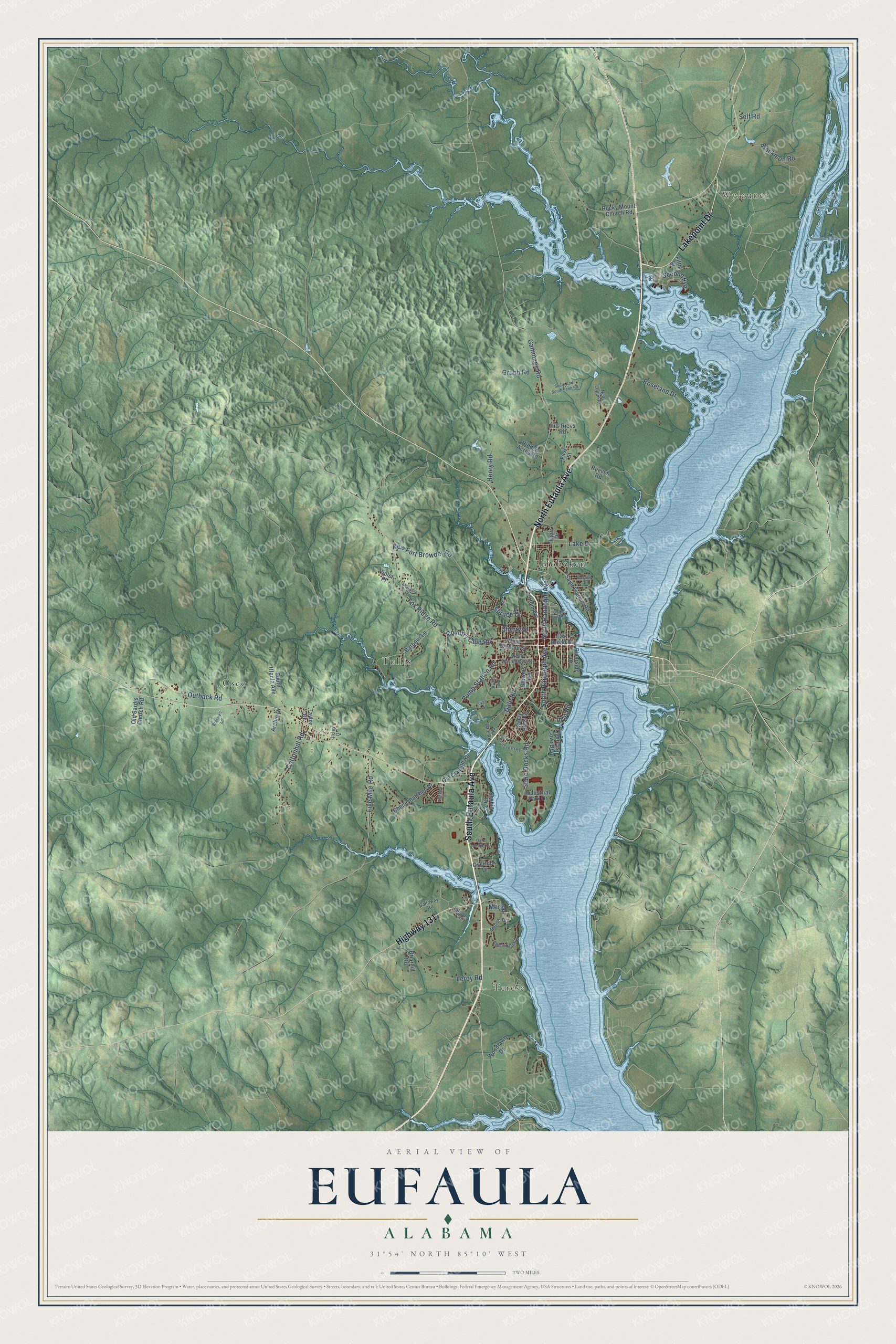 Watermarked full-map preview of Eufaula, Alabama