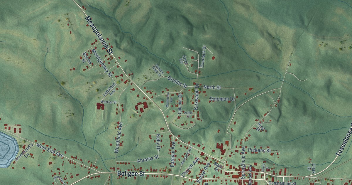Map of Eutaw, Alabama in 2026