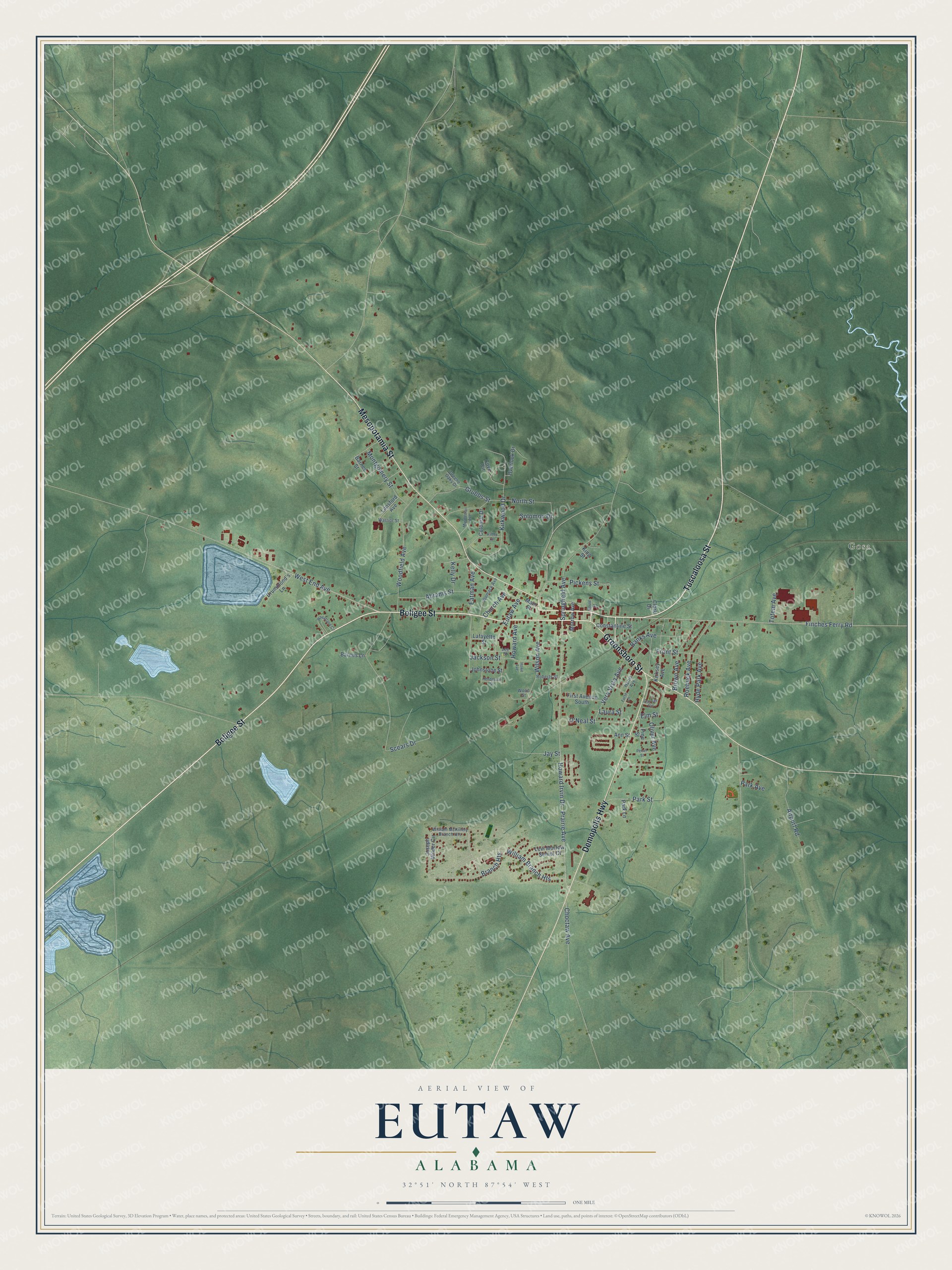 Watermarked full-map preview of Eutaw, Alabama
