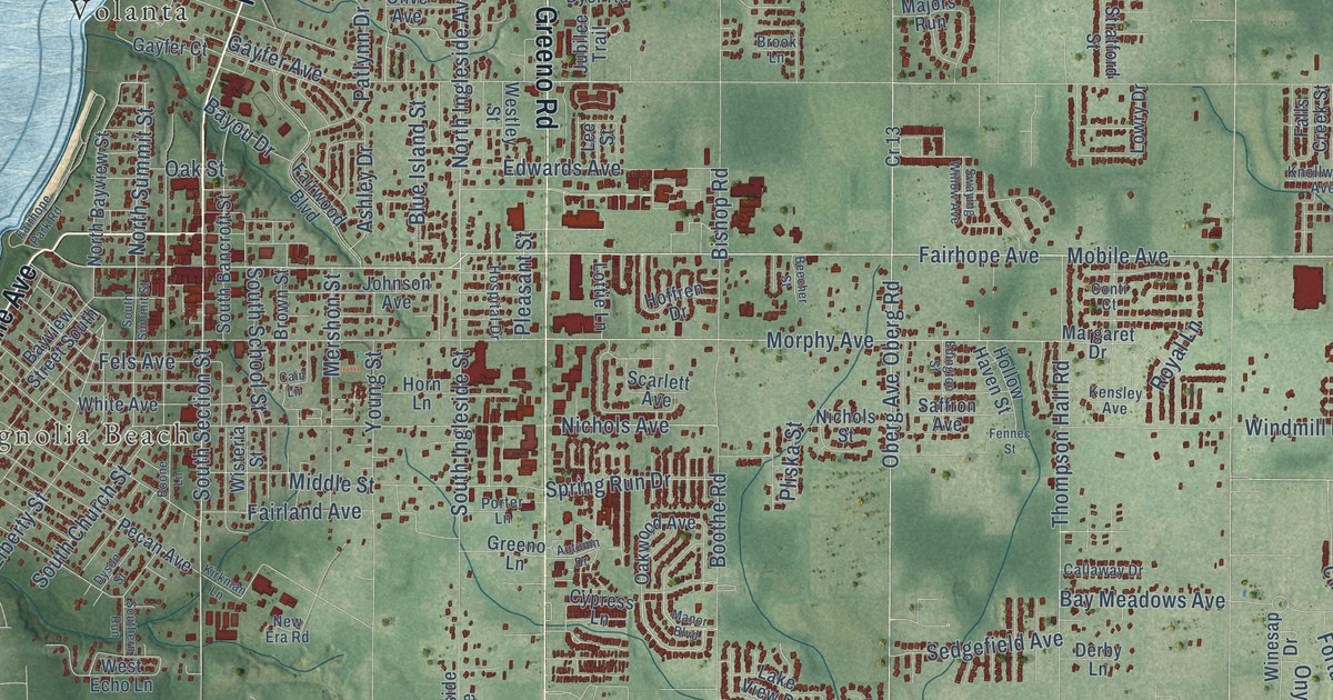 Map of Fairhope, Alabama in 2026