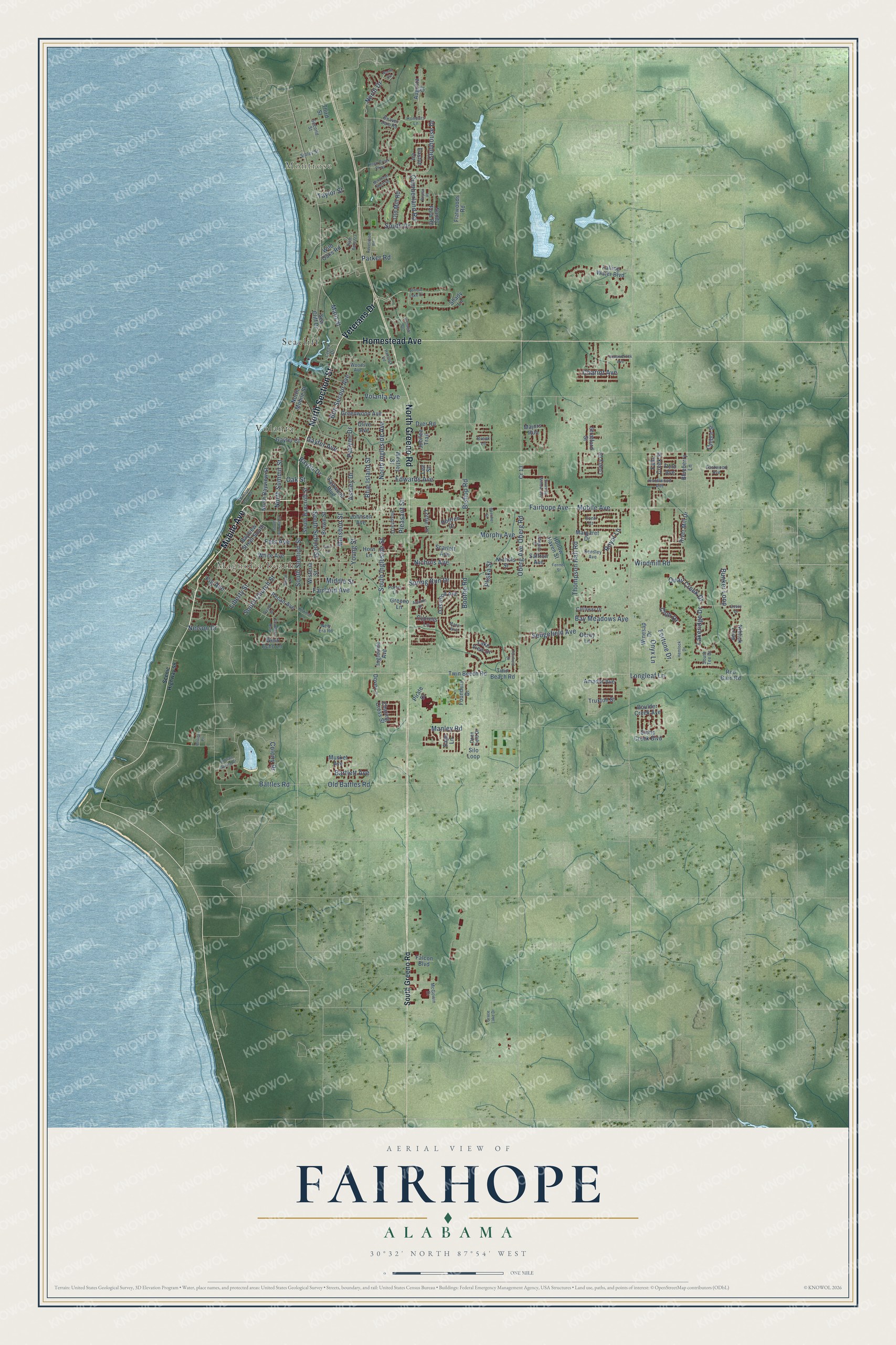 Watermarked full-map preview of Fairhope, Alabama
