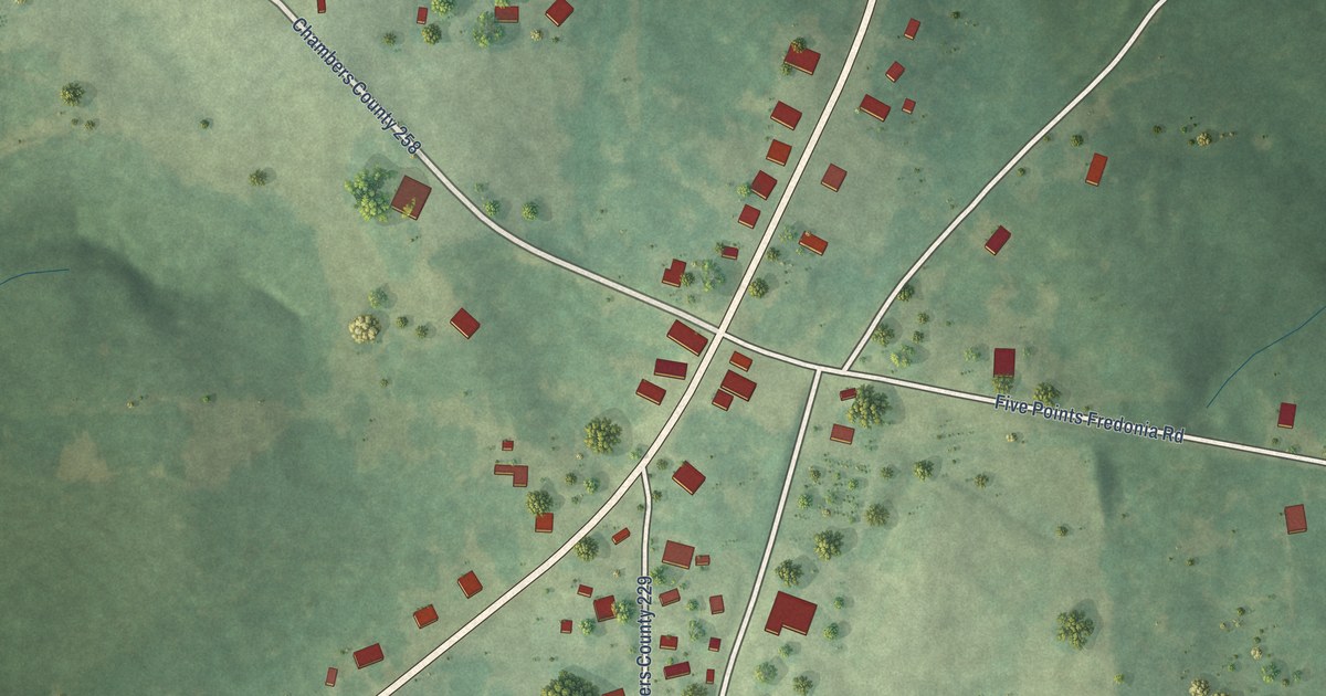 Map of Five Points, Alabama in 2026
