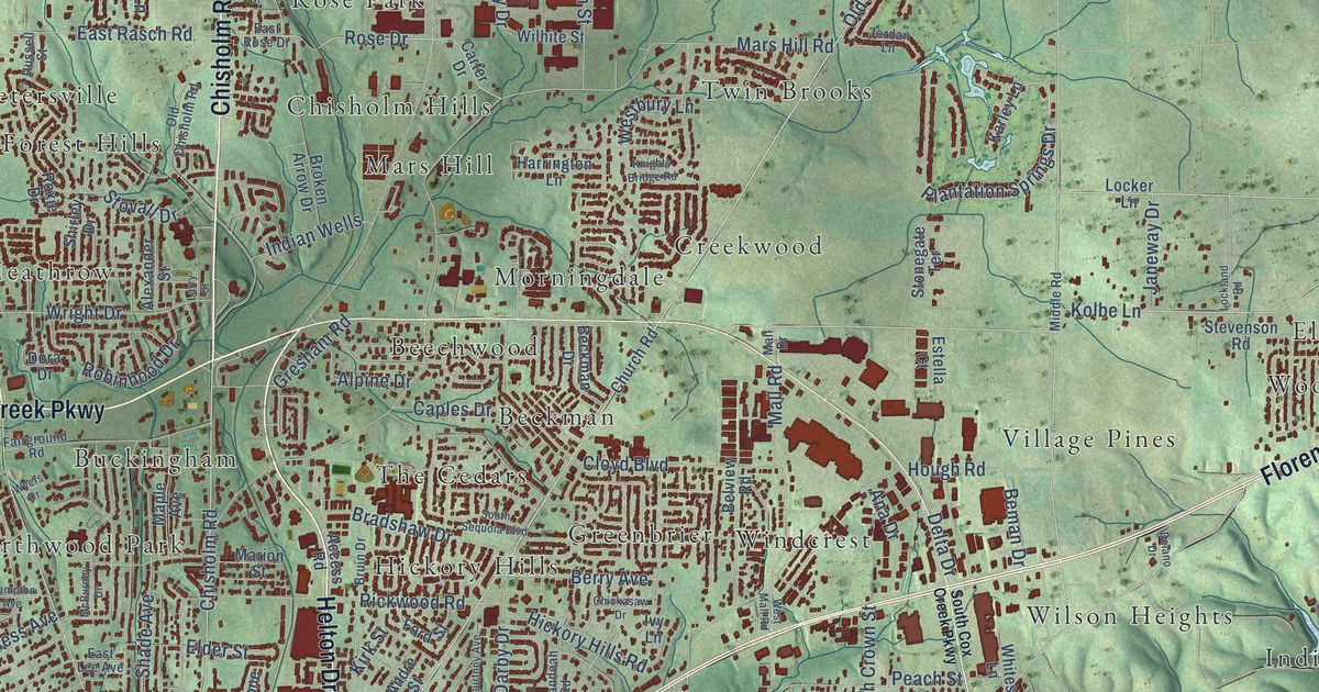 Map of Florence, Alabama in 2026