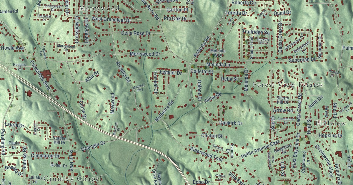 Map of Forestdale, Alabama in 2026