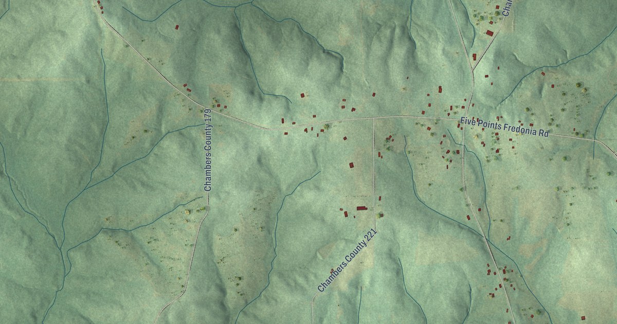 Map of Fredonia, Alabama in 2026