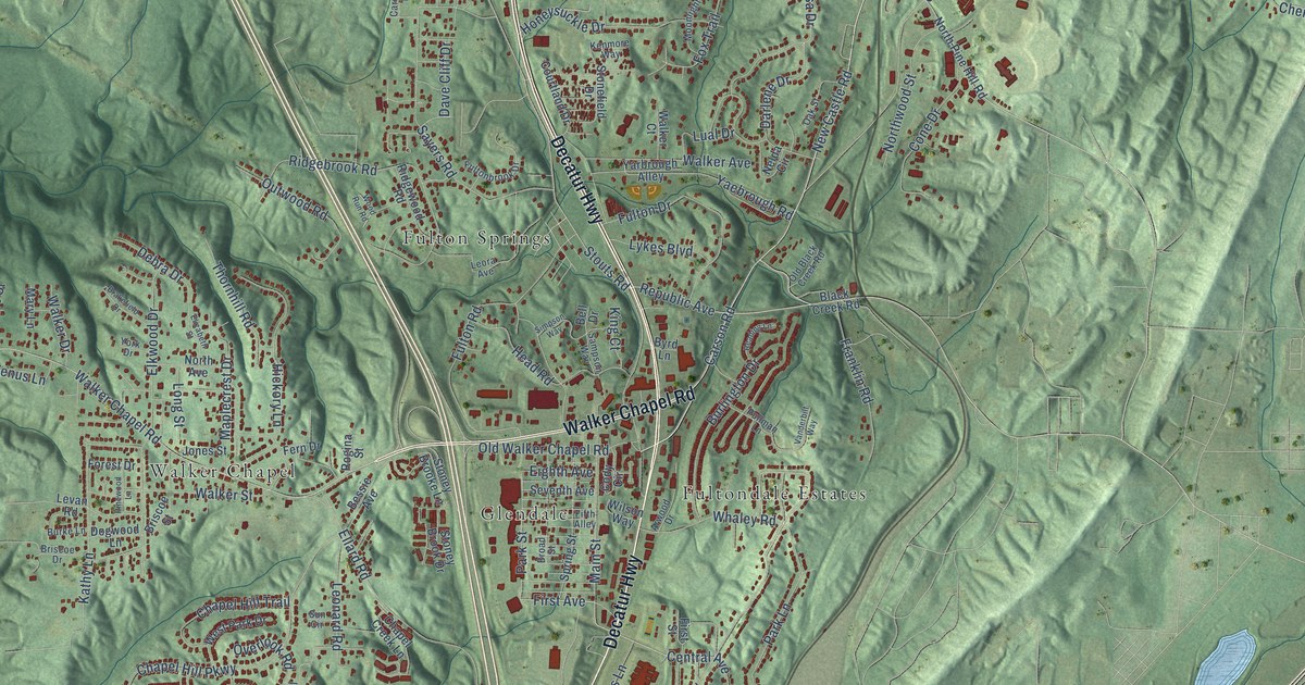 Map of Fultondale, Alabama in 2026