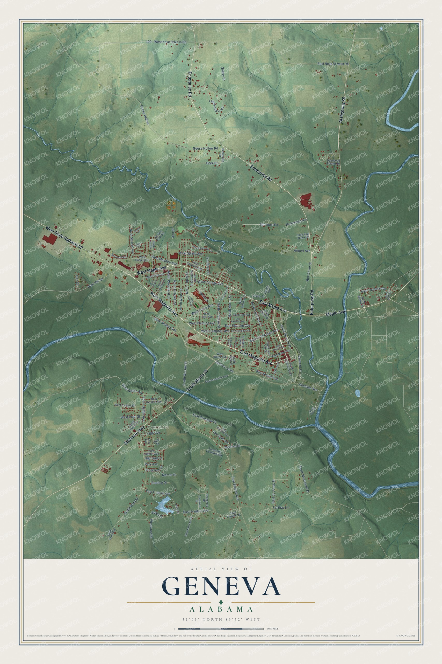 Watermarked full-map preview of Geneva, Alabama