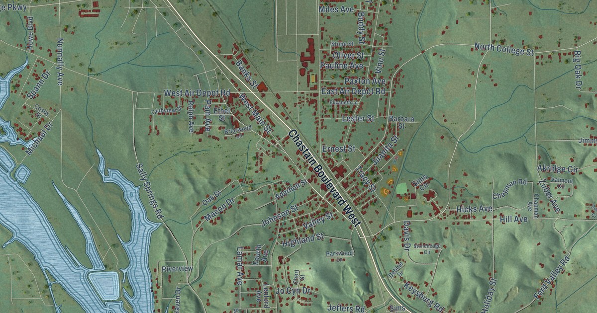 Map of Glencoe, Alabama in 2026