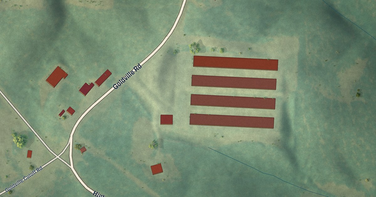 Map of Goldville, Alabama in 2026