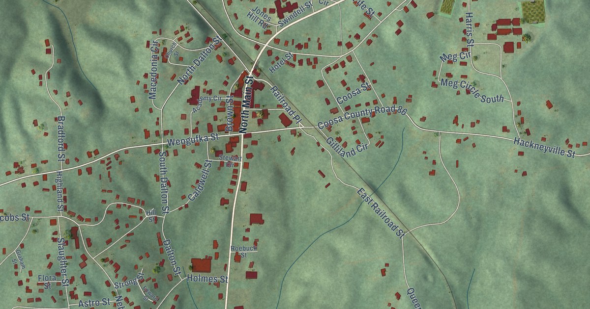 Map of Goodwater, Alabama in 2026