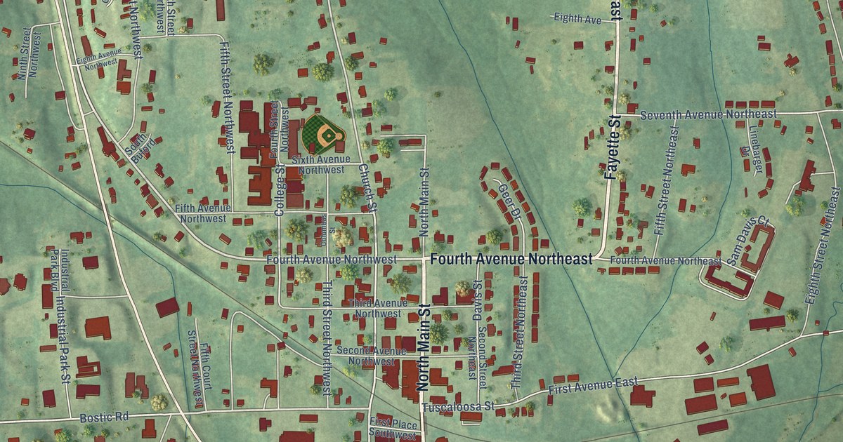 Map of Gordo, Alabama in 2026
