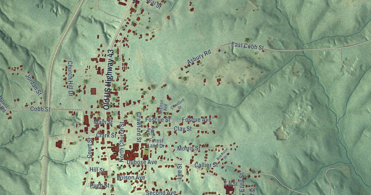 Map of Grove Hill, Alabama in 2026