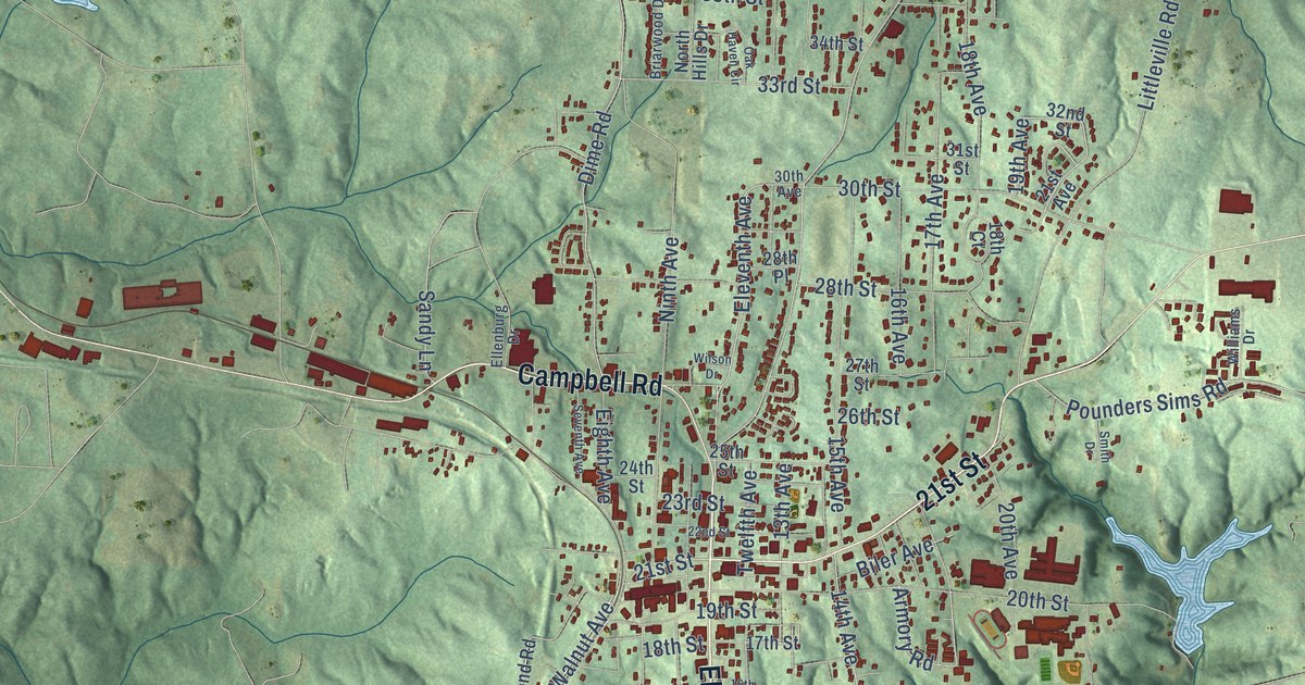 Map of Haleyville, Alabama in 2026