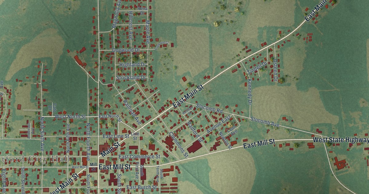 Map of Hartford, Alabama in 2026