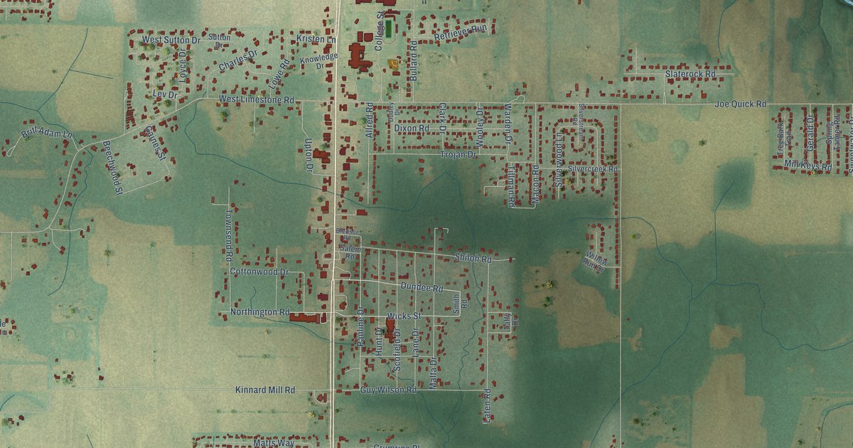 Map of Hazel Green, Alabama in 2026