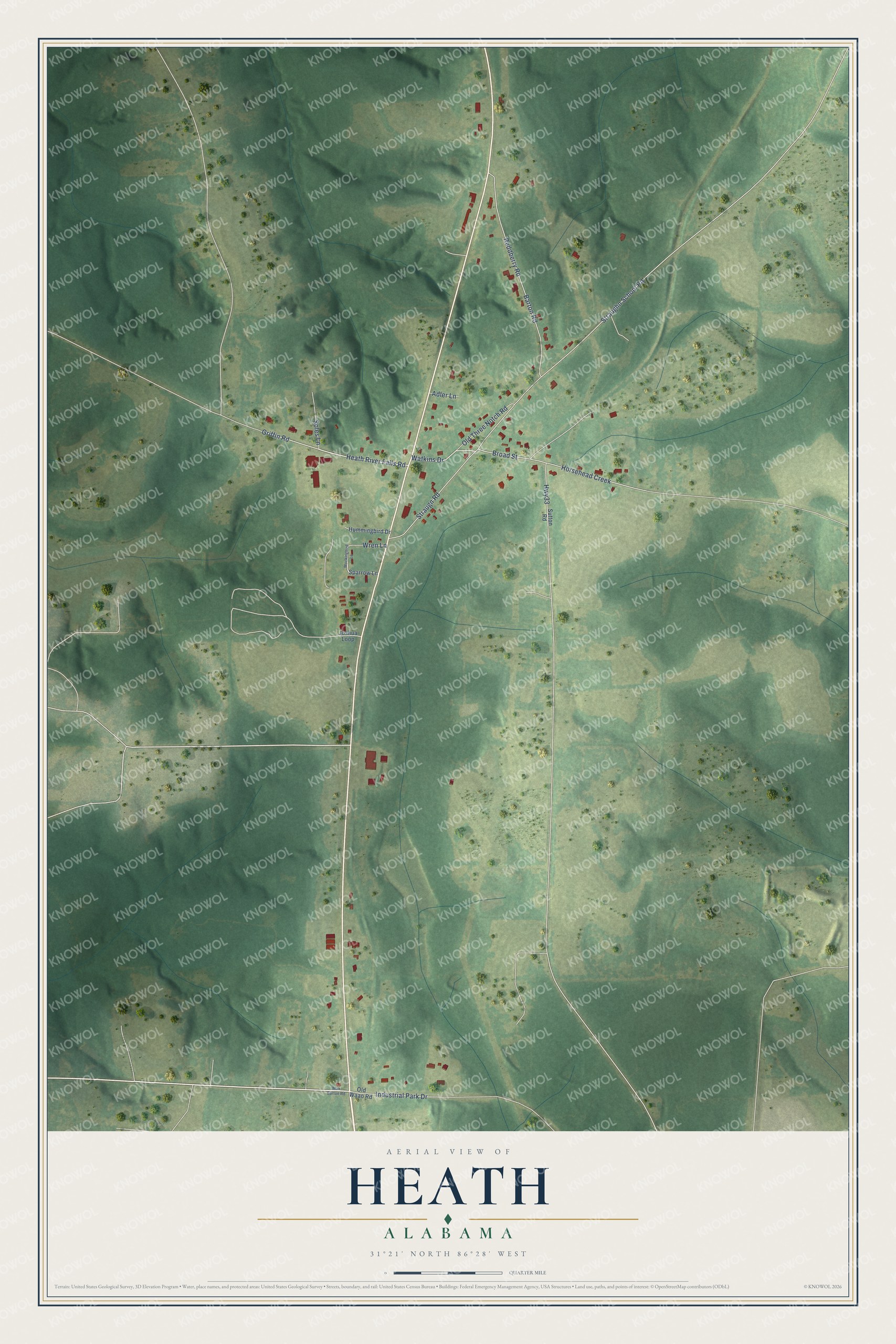 Watermarked full-map preview of Heath, Alabama