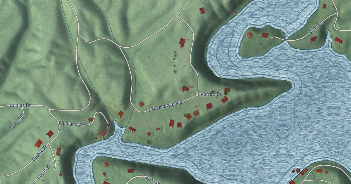 Map of Highland Lake, Alabama in 2026