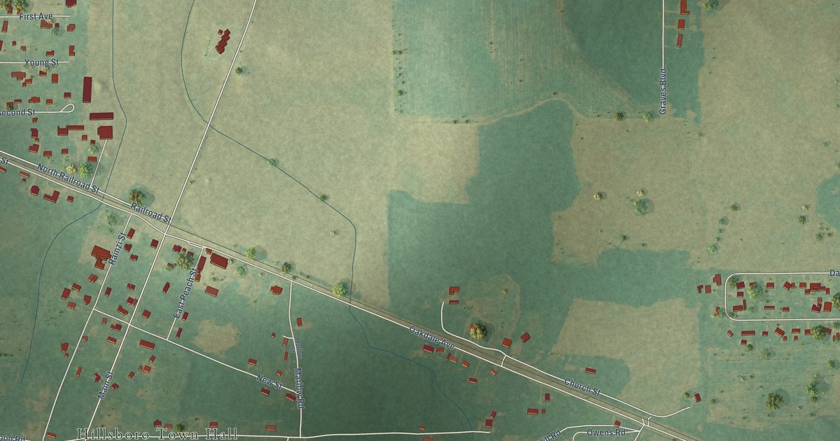Map of Hillsboro, Alabama in 2026