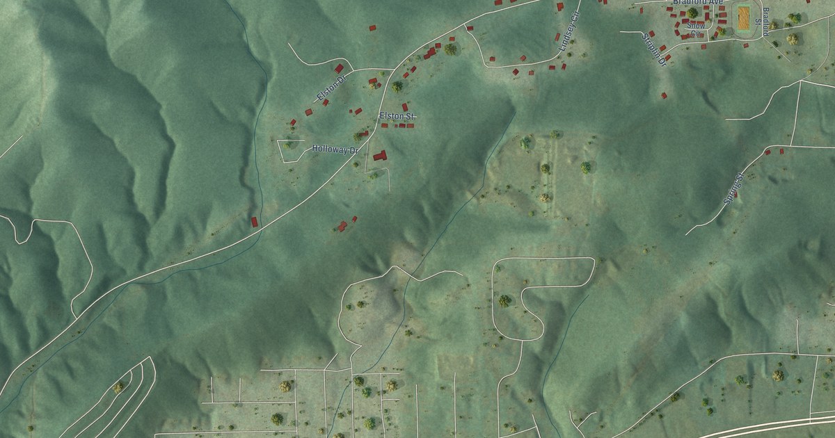 Map of Hobson City, Alabama in 2026