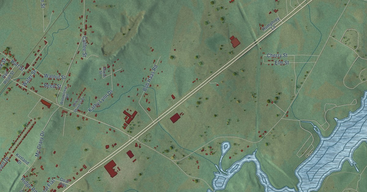 Map of Hollywood, Alabama in 2026