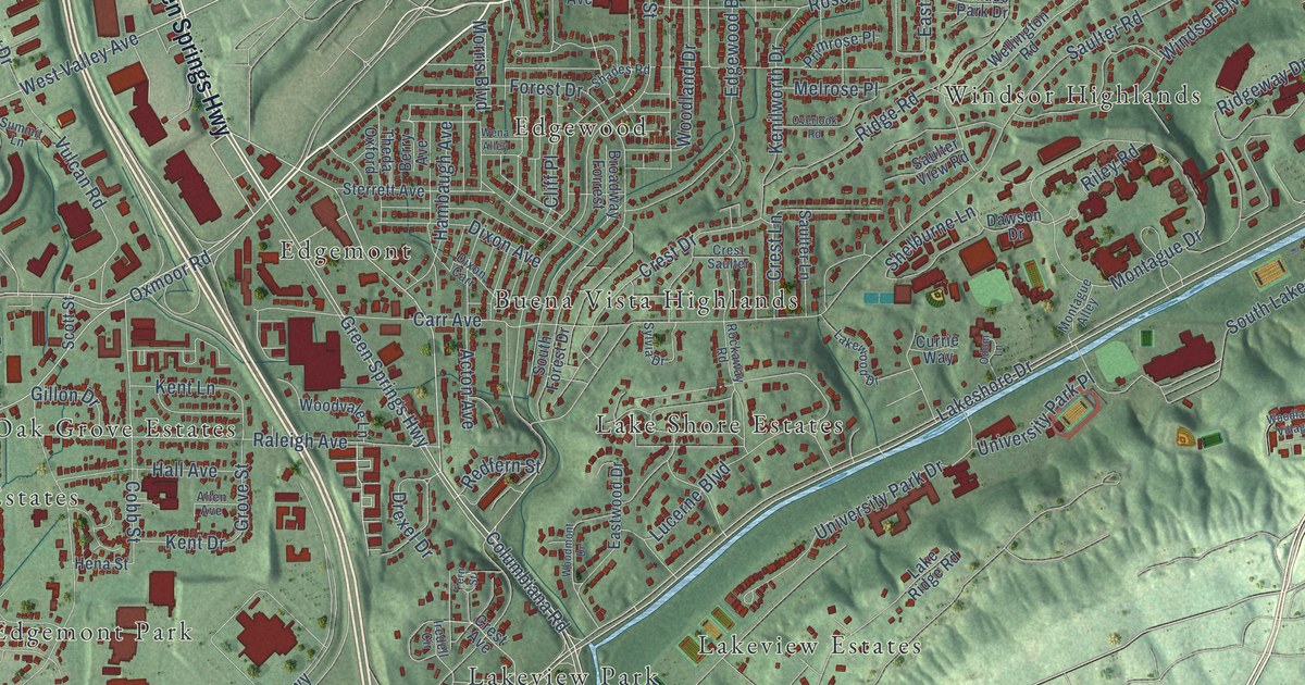 Map of Homewood, Alabama in 2026