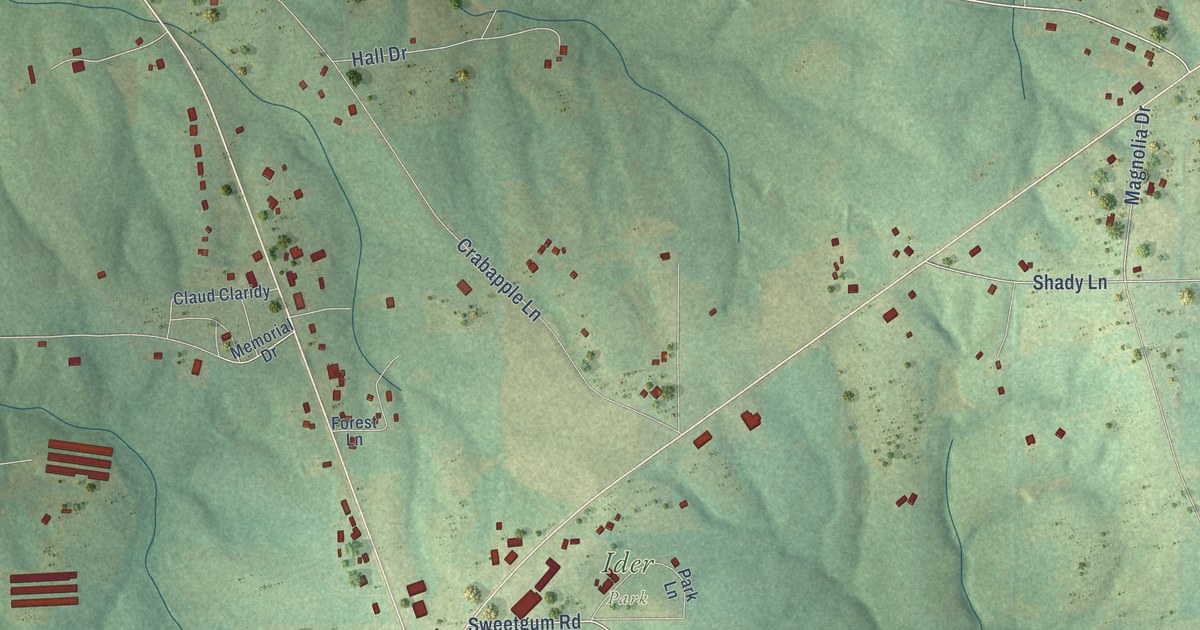 Map of Ider, Alabama in 2026