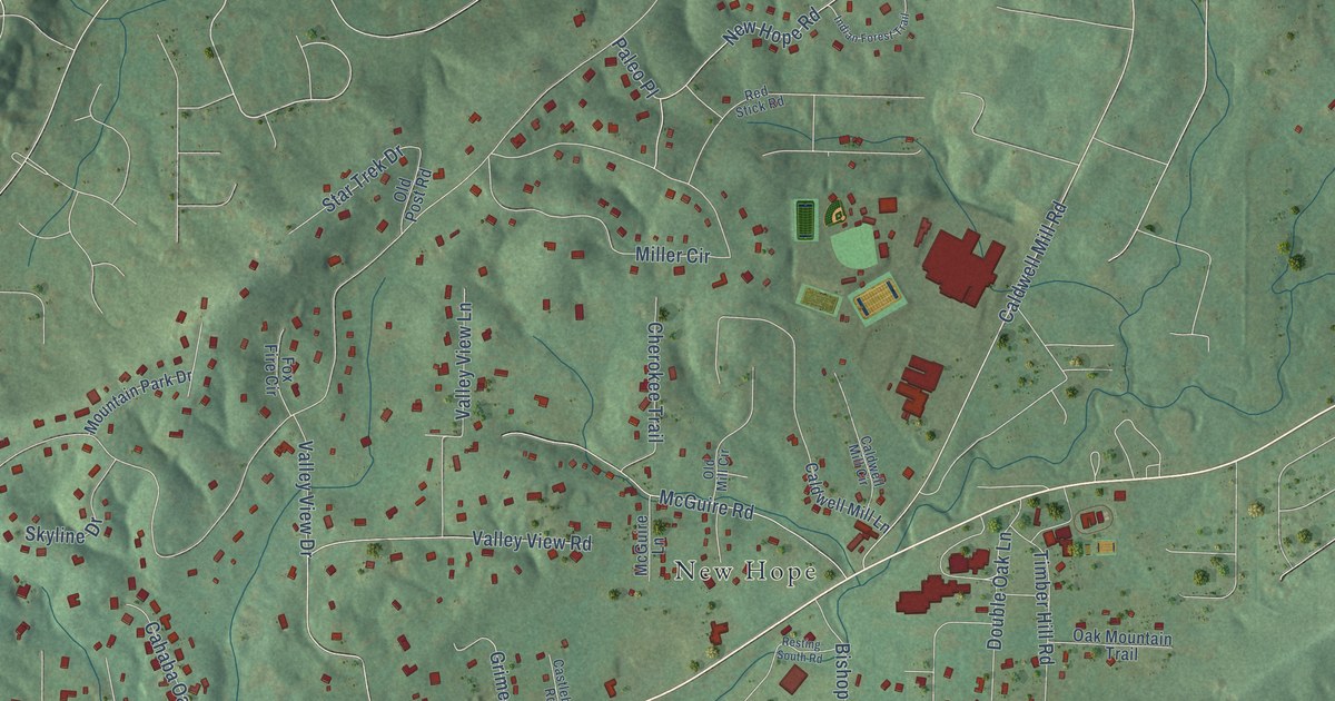 Map of Indian Springs Village, Alabama in 2026